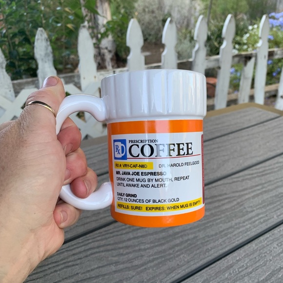 Prescription Mug Pill Bottle Coffee Cup Pharmacy 12 oz. Rx Big Mouth Toys - Picture 6 of 11